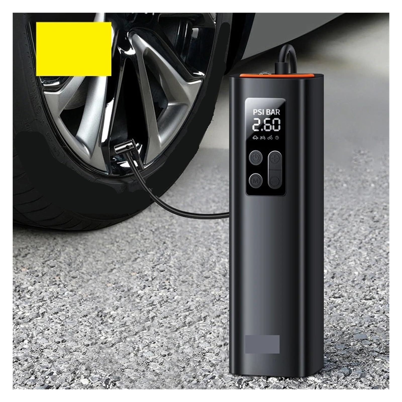 Elektryczna pompka powietrza, Miniaturowy kompresor powietrza do samochodu 12 V 150 PSI przenośny kompresor do opon samochodowych inteligentna cyfrowa pompka