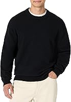 Amazon Essentials Men's Relaxed-Fit Textured Crewneck Pullover Sweater - Demi Lovato Pick, Soft Cotton Blend