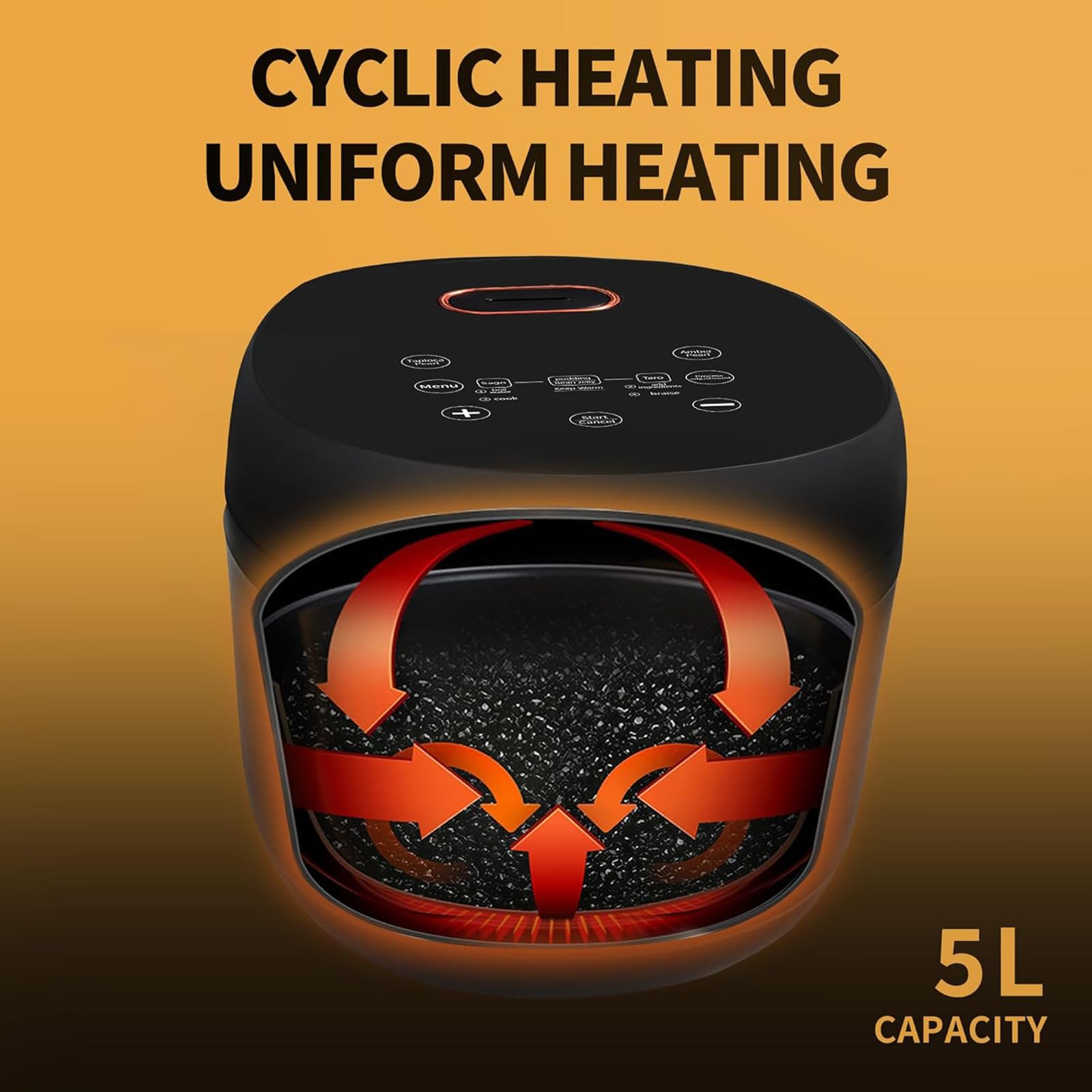 Olla boba comercial 900 W 5 litros automática para almidón de patata perlado control pantalla táctil