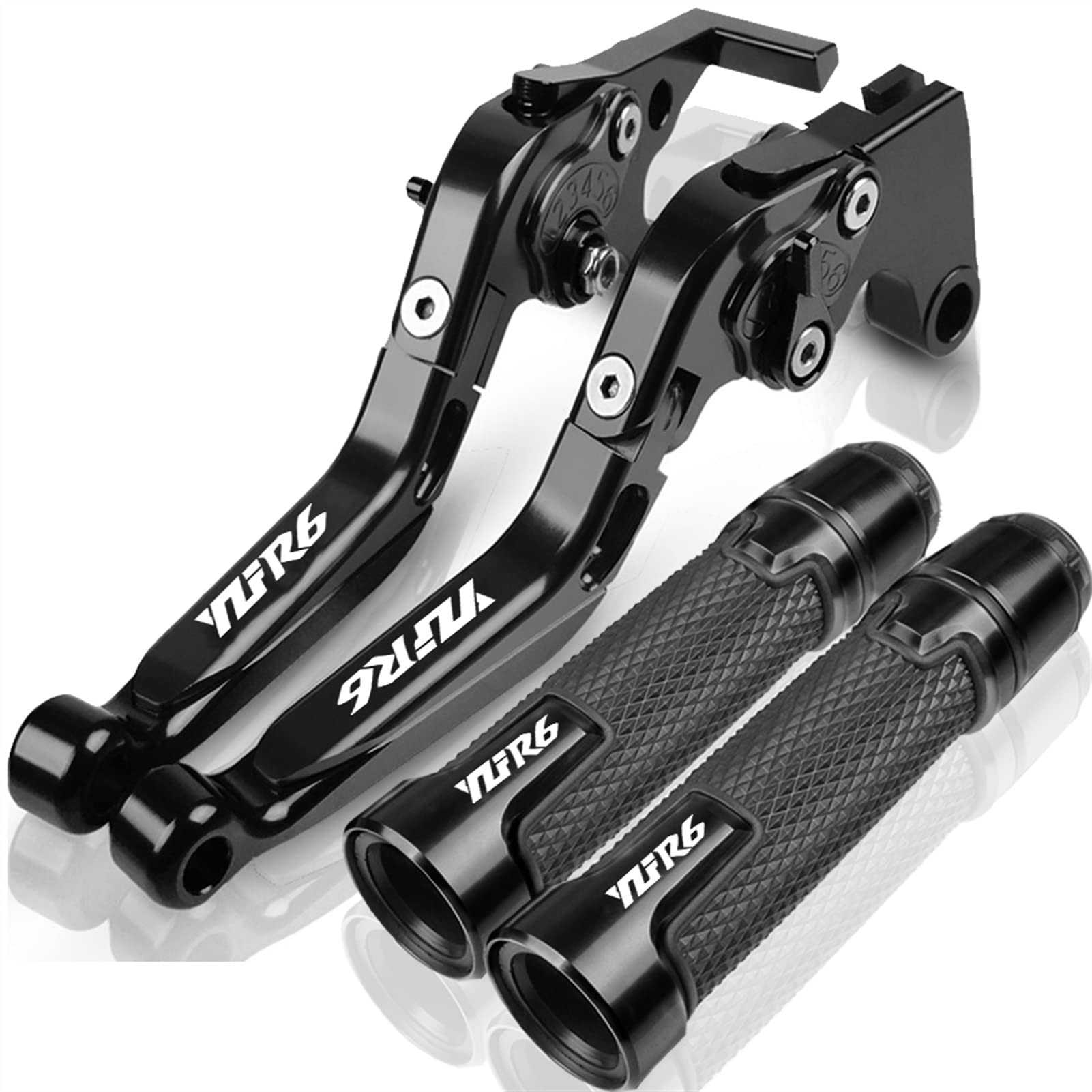 Leviers d'embrayage de frein pour Yamaha YZF-R6 avec poignées de guidon de précision