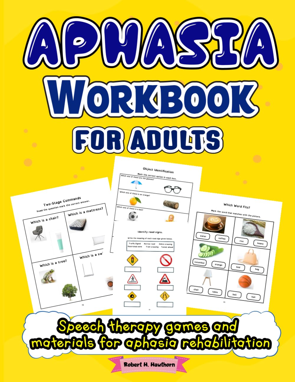Aphasia Workbook for Adults: Speech therapy games and materials for aphasia rehabilitation