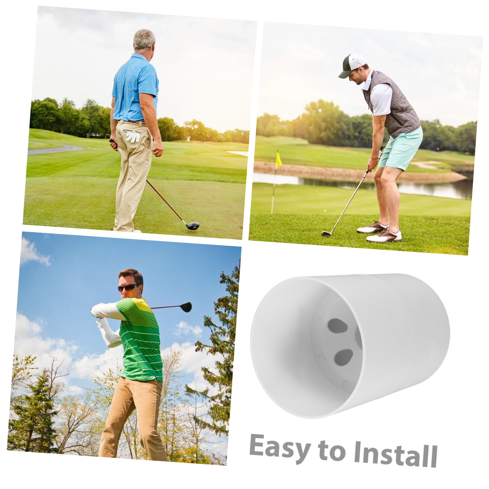 BRIGHTFUFU Plastic Golf Hole Cup Replacement Putting Cup Easy to Use Training Tool