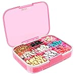 Restree Large Pill Organizer, Moisture Proof & Waterproof Travel Pill Case, Portable Medication Box with Adjustable Dividers for Vitamins Supplements Fish Oil and Daily Pills 9 Compartments (Pink)