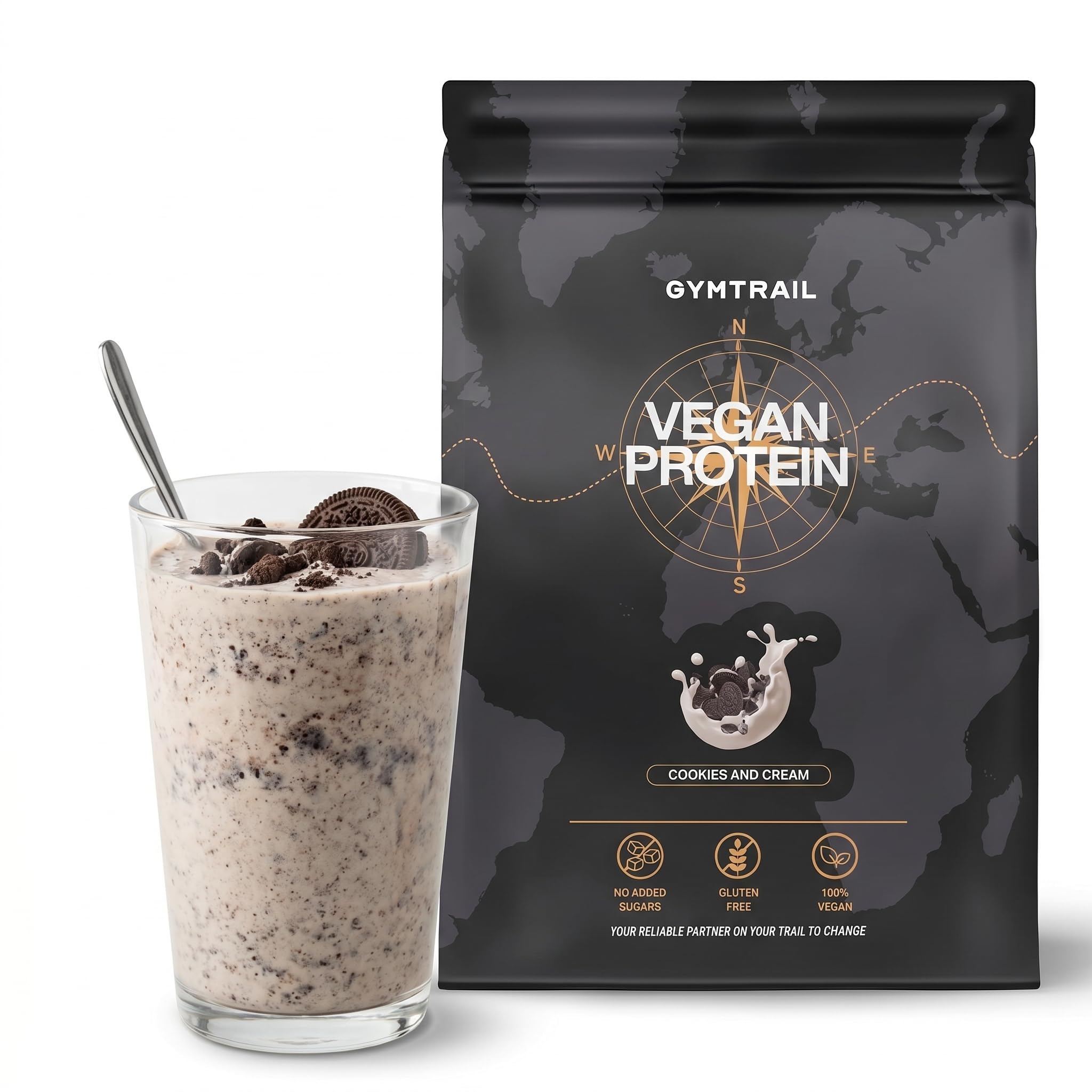Veganes Eiweißpulver aus Erbsenprotein | Pflanzliches Protein-Pulver mit essenziellen Aminosäuren | Ohne Soja und Süßungsmittel mit Birkenzucker