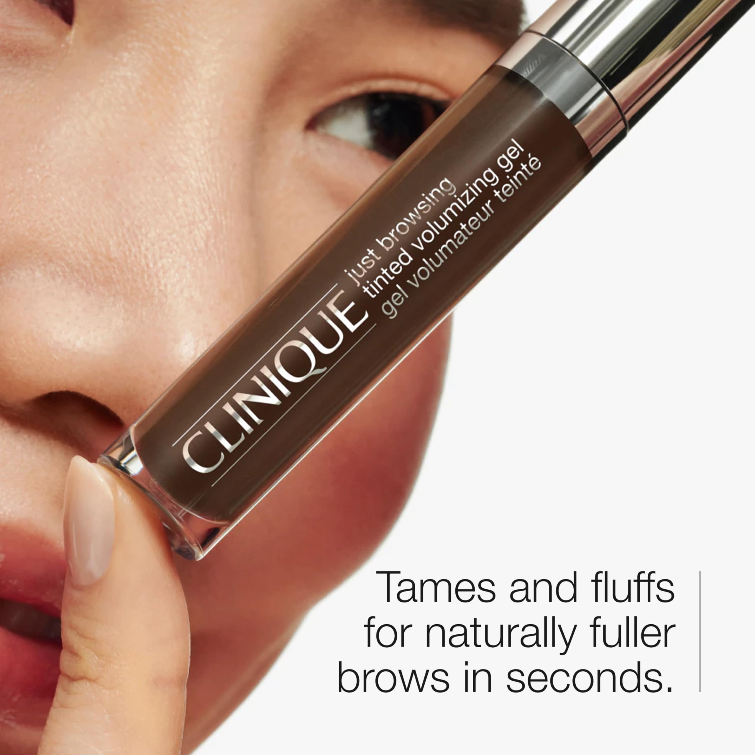 Clinique Just Browsing Tinted Volumizing Brow Gel, Ebony, 4.3 ml (Pack of 1) - Image 2