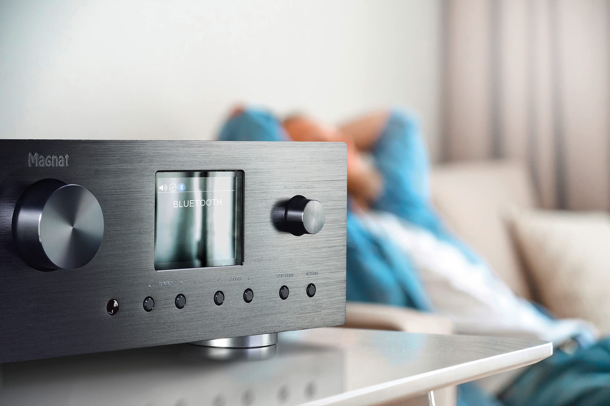 MC 400, Kompakter High-End Stereo Netzwerk/CD/DAB/FM-Receiver mit 200 Watt Maximal-Ausgangsleistung in Hi-Res Qualität