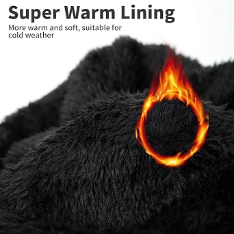 Winter Beanie for Men Women: Polar Fleece Lined Beanie Soft Warm Knitted Hat Ski Stocking Cuffed Cap for Cold Weahter