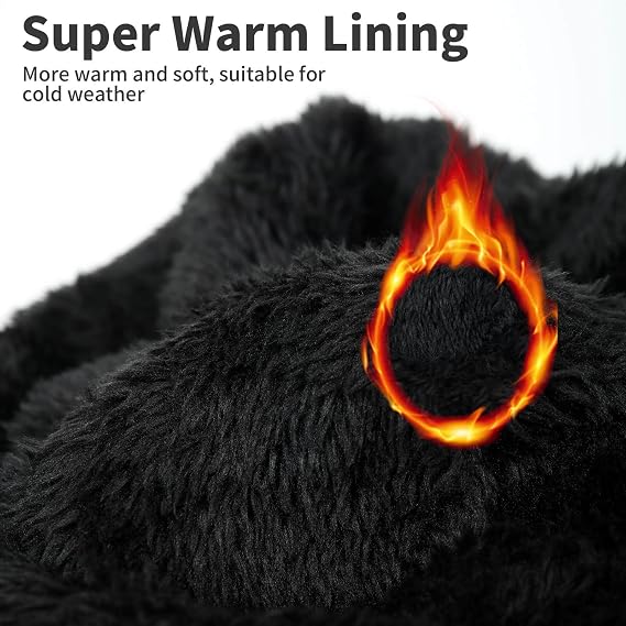 Winter Beanie for Men Women: Polar Fleece Lined Beanie Soft Warm Knitted Hat Ski Stocking Cuffed Cap for Cold Weahter