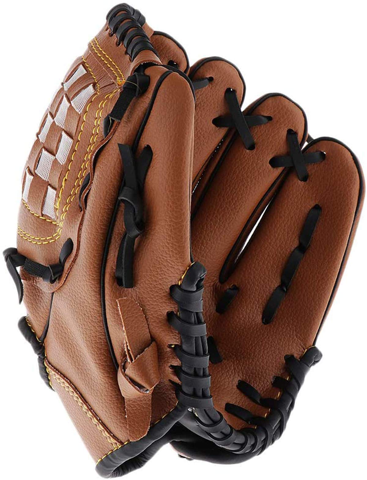 Acidea 11,5 Pouces de Baseball Durable Cuir Pichet Pichet épaississant à Gauche à la Main de Baseball pour Adulte Jeunesse Enfants pour Recueillir, Marron
