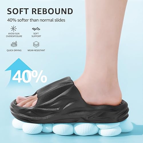 Miniatura 2 de STQ Cloud Slides - Sandalias de almohada con soporte de arco para mujer para deportes al aire libre