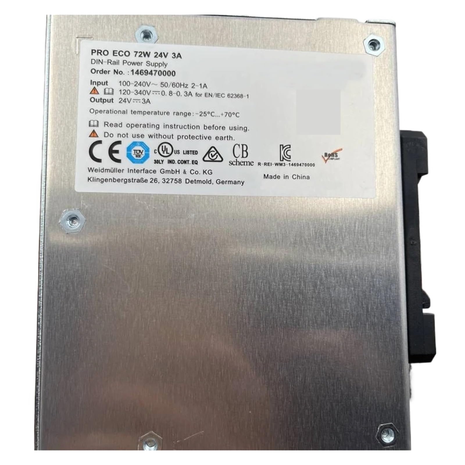 BACYDLPL 72W 24V 3A Switch-mode Power Supply 24V 1469470000