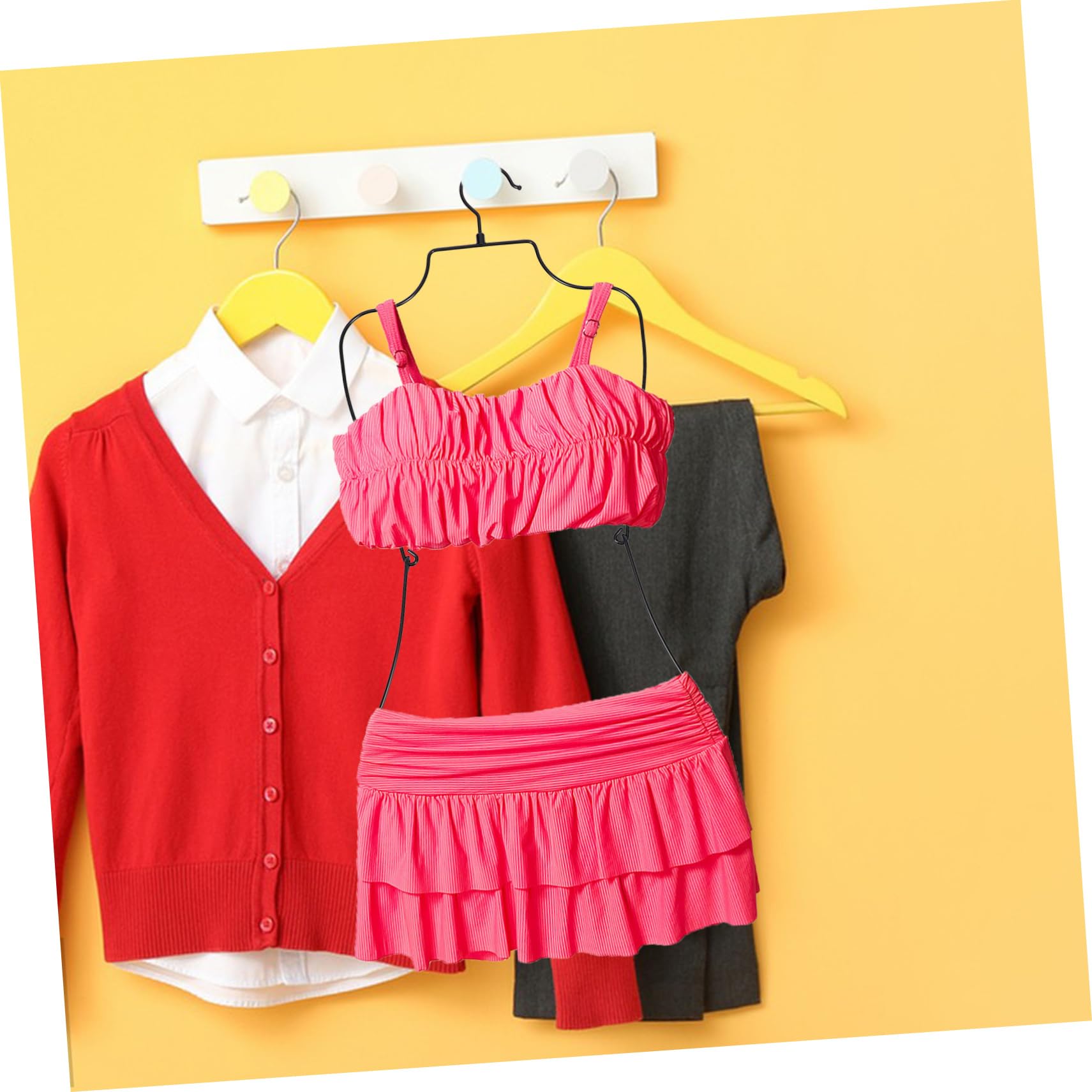 Zerodeko 3st Kleiderbügel Für Kinderbadebekleidung Aufhänger Badeanzug-kleiderbügel Für Gepolsterte Kleiderbügel Faltbar Hose Babysocken Black Stahlmaterial Mit Hohem Mangangehalt
