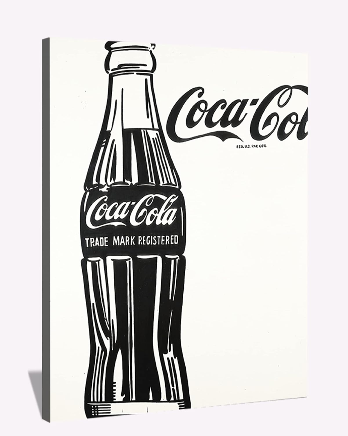 Andy Warhol Canvas Wall Art Warhol Pop Art Coca Cola Framed Painting for Bedroom Livingroom Office