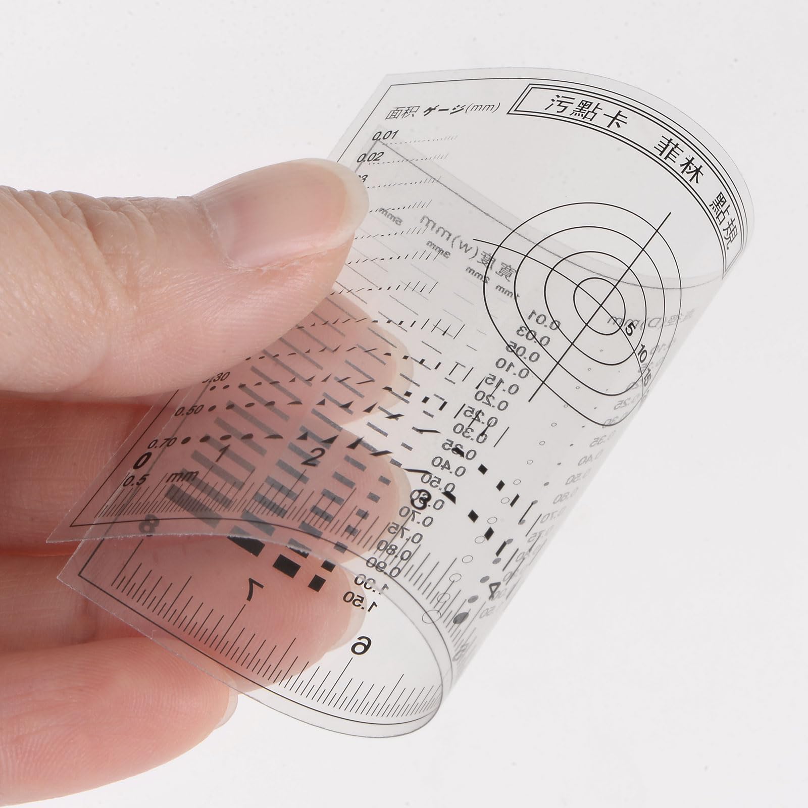 Righello Di Ispezione Trasparente Per Carte Sportive E Crepe – Strumento Multifunzione Per Misurare Difetti E Superfici