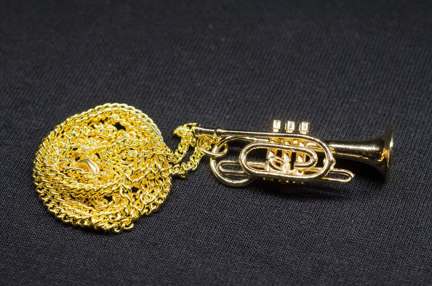 Miniblings Cornet Collana Corno Strumento Strumento di Ottone Orchestra - Fatto a Mano Gioielli - Argento Catena a Maglia