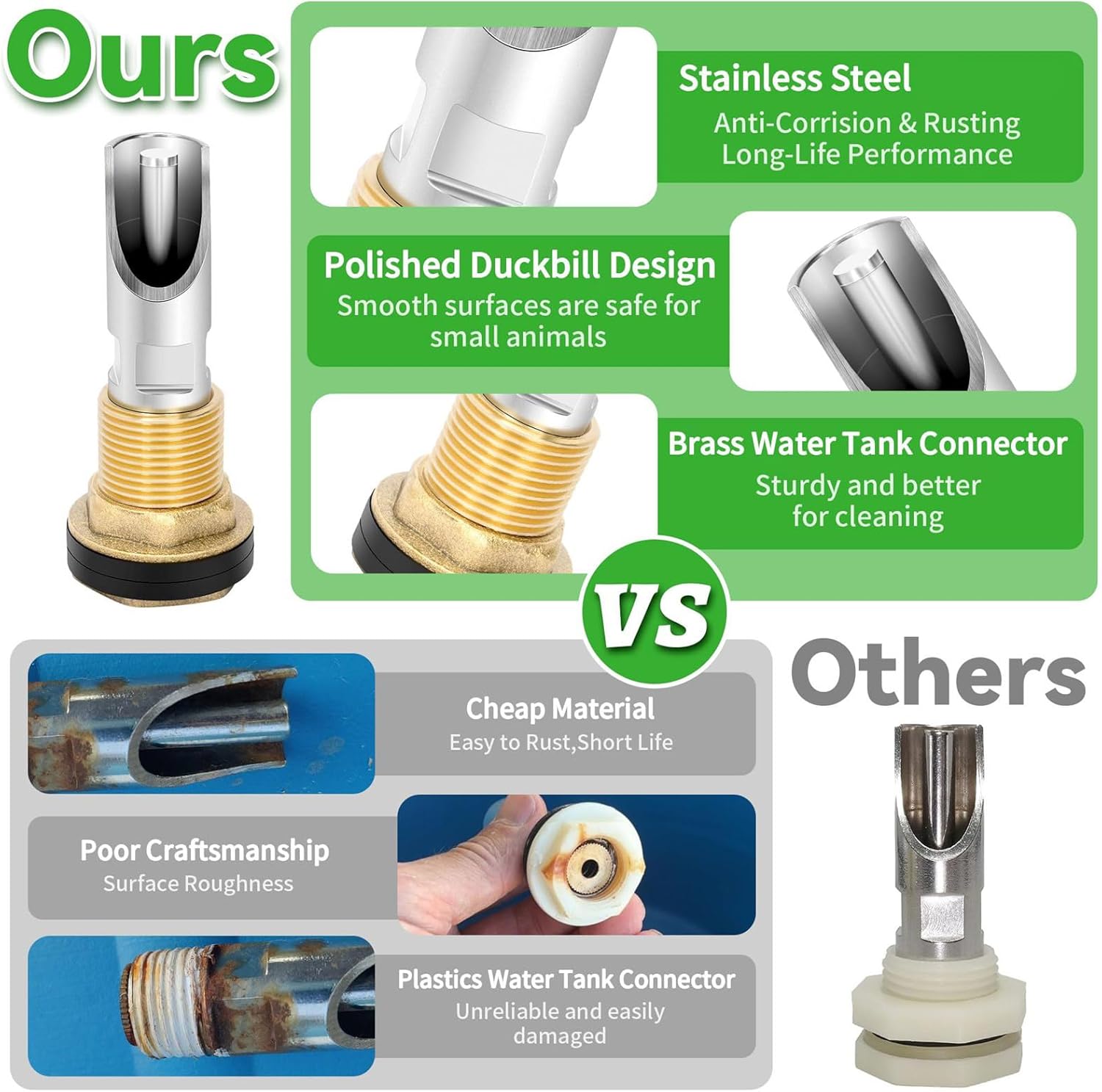 5Pcs Pigs Waterer Nipples Stainless Steel Nipple Waterer for Efficient Livestock Hydrations with Drill Bit Easy Use Automatic Pigs Nipple Waterer