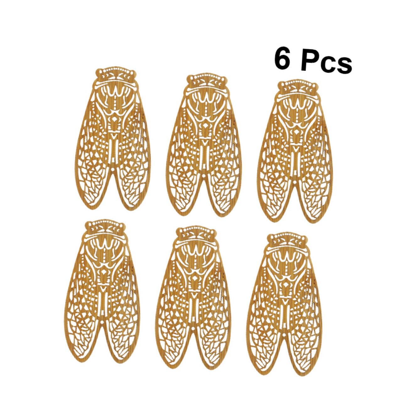Lot De 3 Marque-pages En Bois Portables Design Unique Pour Fournitures Scolaires Décoration De Bureau 6 Pièces X 3