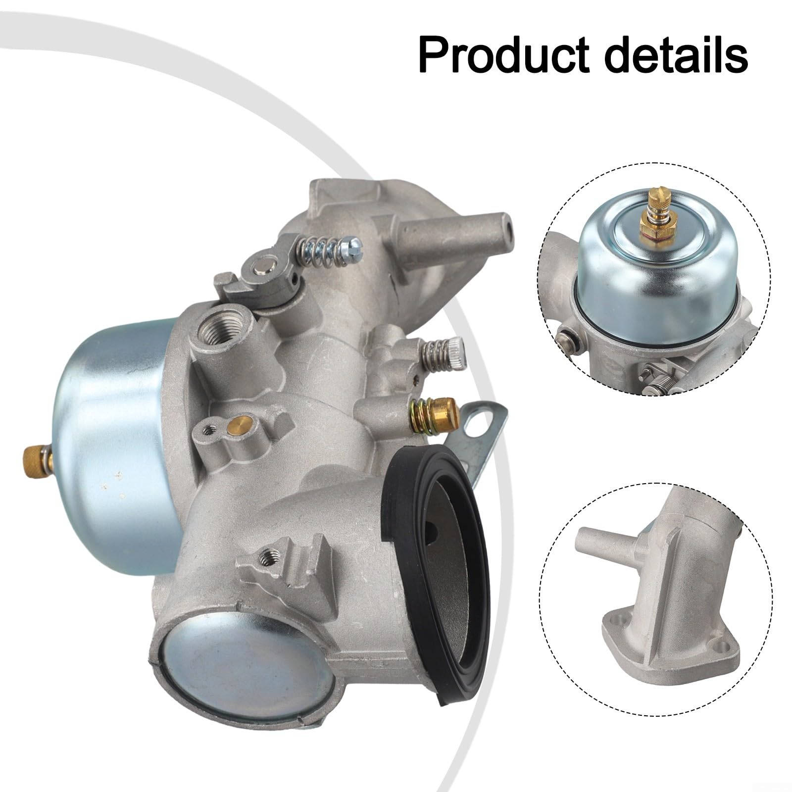 Kit de remplacement de carburateur de moteur pour tondeuse à gazon compatible avec 491026 281707, dispositif de mélange de carburant en acier pour réparation