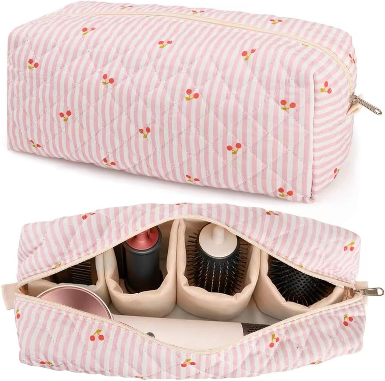 Quilted Hair Tool Organizer Travel Bag Cute Floral Travel Case for Shark FlexStyle Airwrap Hair Dryer Hair Styling Accessories Cotton Portable Hair Dryer Bag Organizer (Leopard)