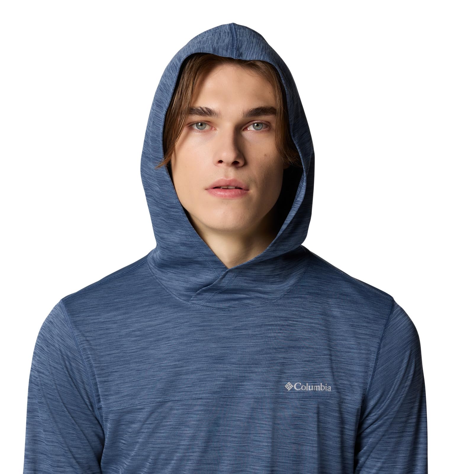 Columbia Men's Sage Peak Knit Hoodie, Dark Mountain Heather, Medium