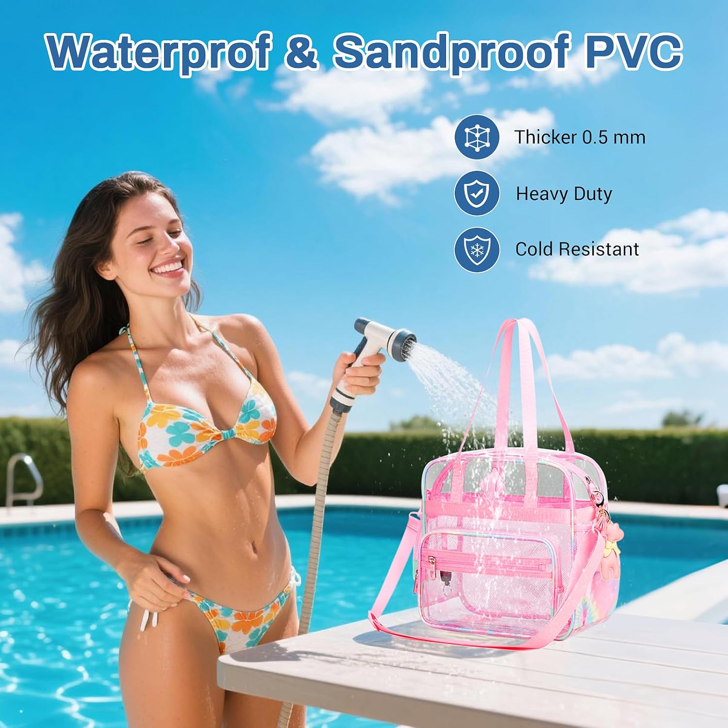 Clear Tote Bag - 12x6x12 See Through Stadium Event Bag for Women - Image 5