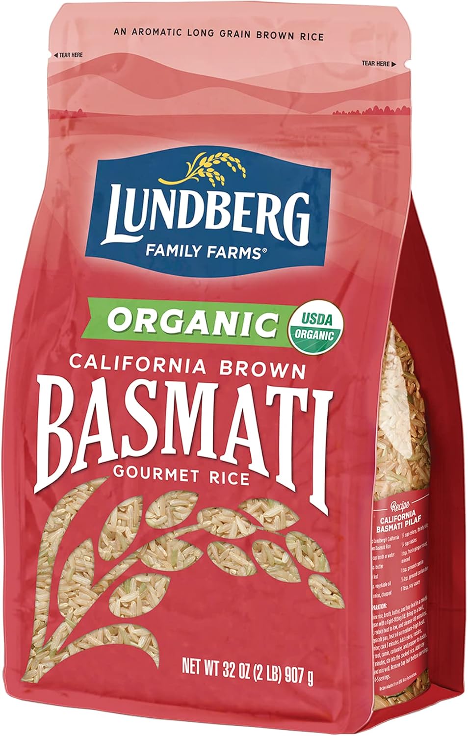 Lundberg, California Brown Basmati Rice, 32 Ounce