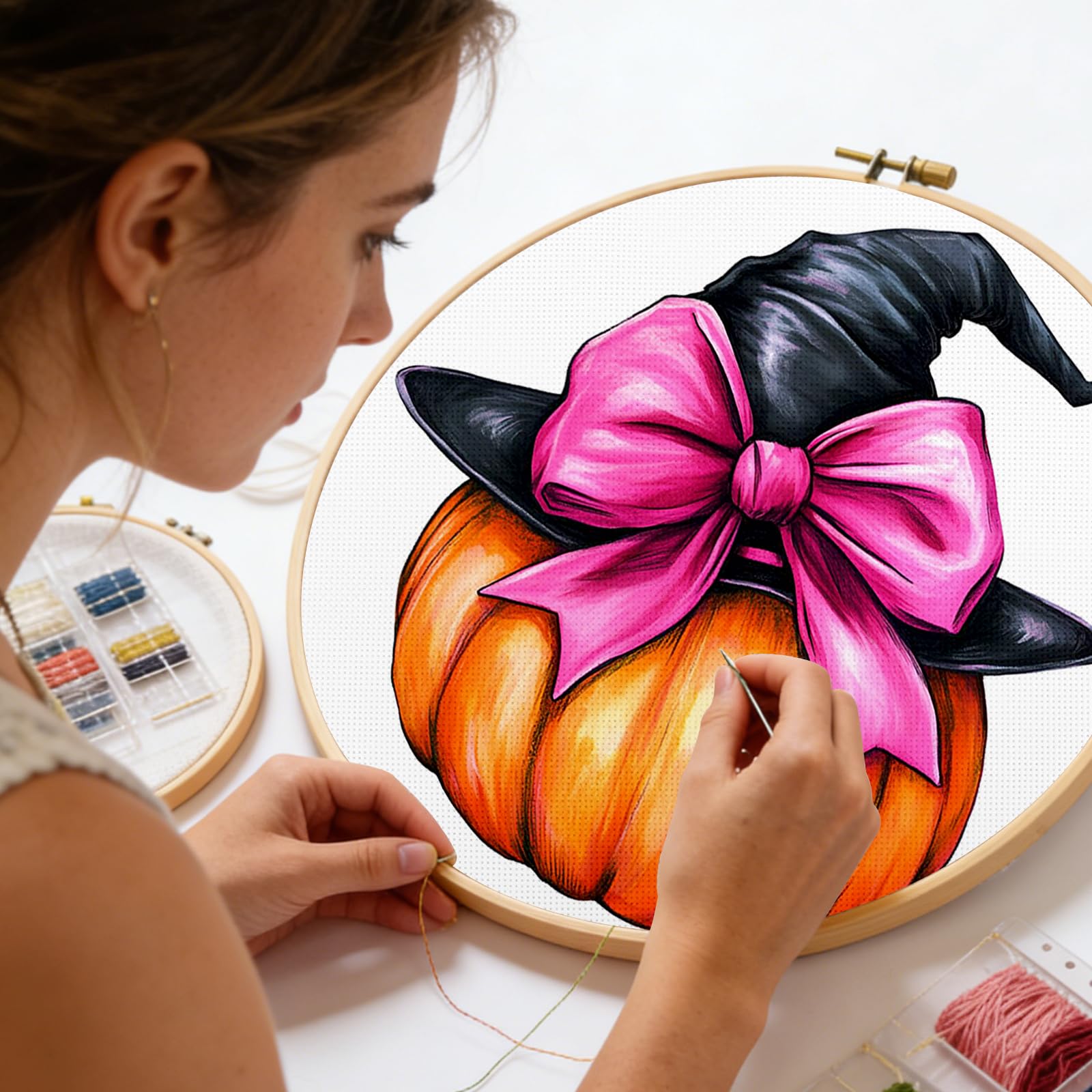 Zestaw do haftu krzyżykowego Bow Pumpkin Butterfly 11CT