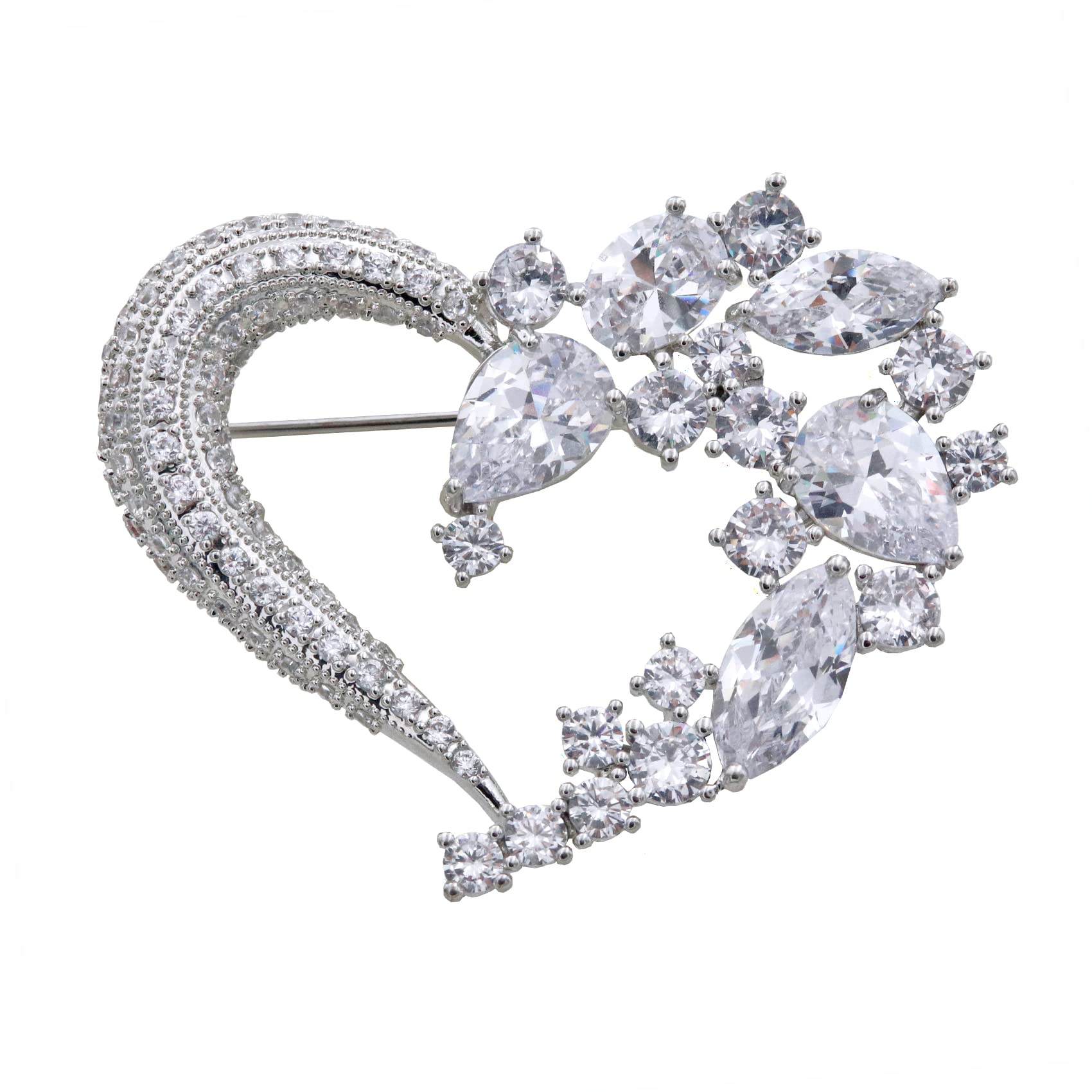 Brooch Pins for Women Girls Fashion Flower Crystal Rhinestone Pearl Jewelry