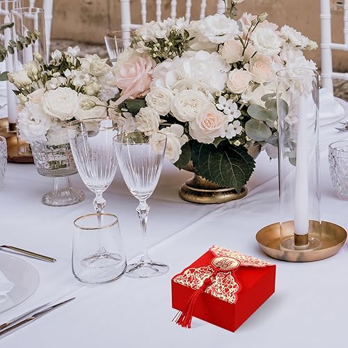 Miniatura 9 de Abaodam Caja de embalaje de 80 piezas, caja de dulces de boda, caja de regalo de boda china, suministros de fiesta de baby shower, mini artículos de