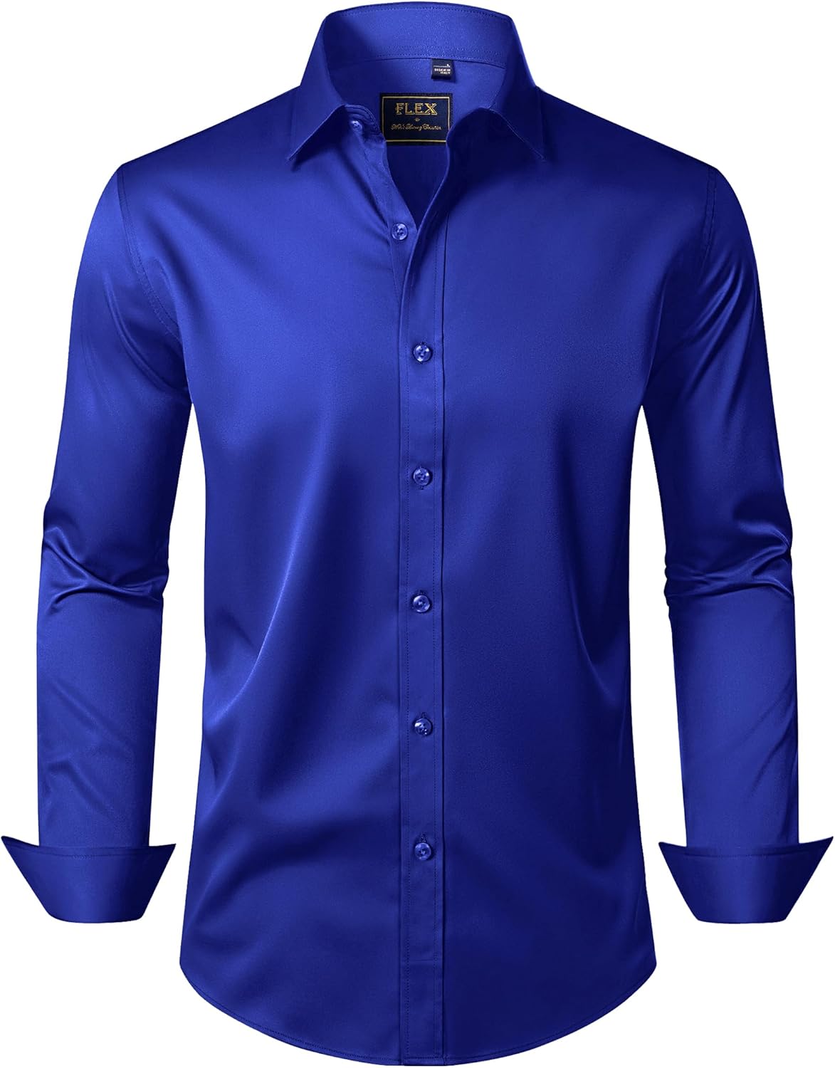 J.VER Boy's Long Sleeve Dress Shirts Solid Stretch Wrinkle-Free Shirt Kids Casual Button Down Shirts School Uniform