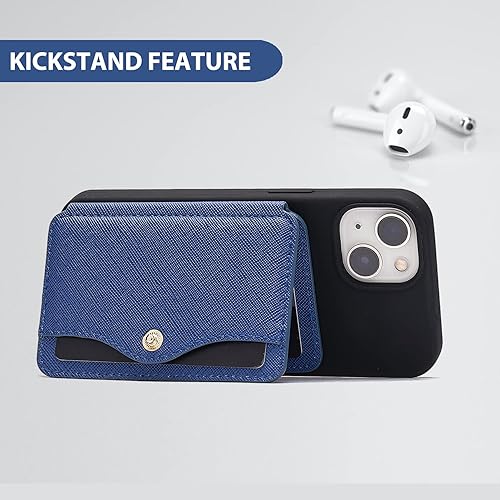 Miniatura 4 de M-Plateau Tarjetero para hombre, cartera para teléfono con adhesivo delgado 3M, compatible con iPhone 14 Pro y la mayoría de teléfonos inteligentes