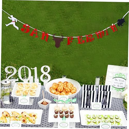 Miniatura 2 de 3pcs Accessories Burlap Decked Flags Banners Party Ornaments Party Banner Garland Decor San Party Decor Pull Flag Party Decorations Pamplona