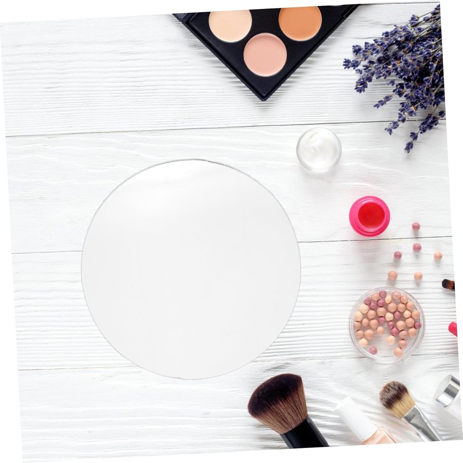 Cabilock 4pcs Small Acrylic Mirror Sheets for Makeup Handheld Replacement Mirror Scratch-Resistant and Lightweight Craft Supplies image 4