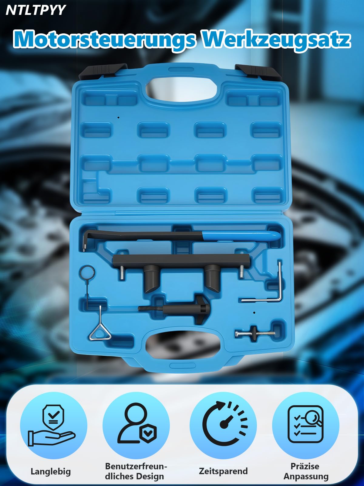 Kit Attrezzi per Messa in Fase Motore, Set di Strumenti per Allineamento e Fasatura Alberi a Camme Compatibile con Audi A3 A4 A6 VW Golf Passat Touran 2.0L FSI/TFSI