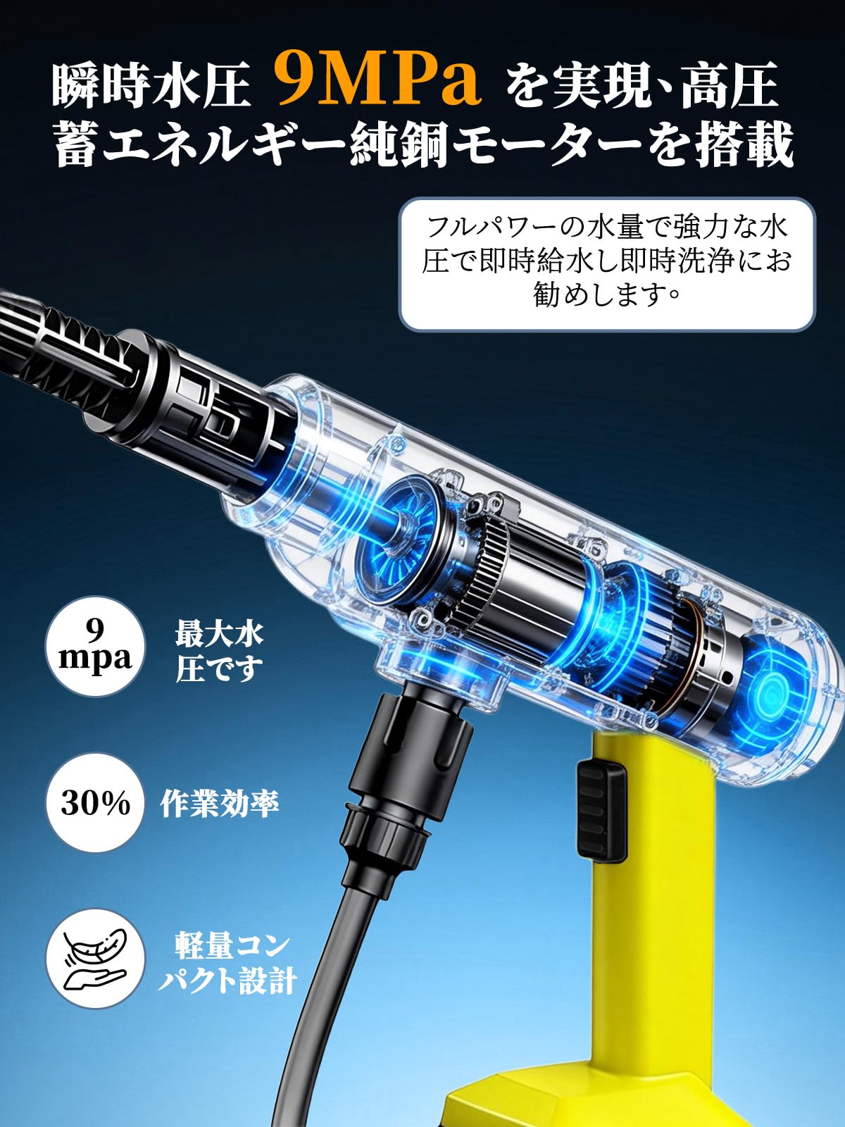 Amazon | 【2026新登場強化版】高圧洗浄機 コードレス 充電式 洗車機