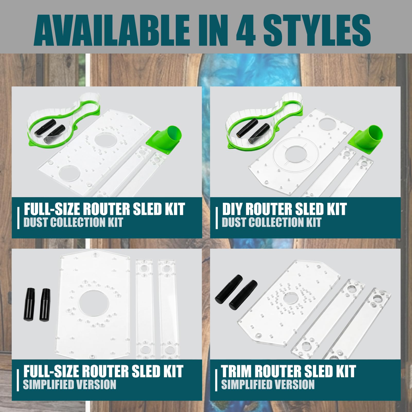 Kit universal de trineo para enrutador pequeño