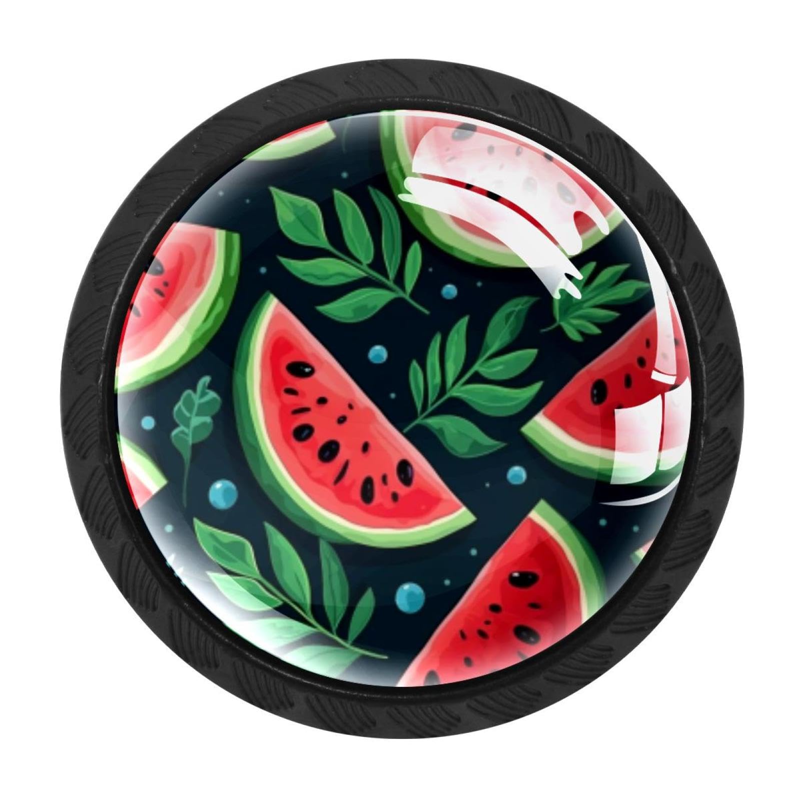 CHENZZZZ 4 Pack Round Cabinet Knobs for Kitchen Bathroom Closet Dresser Cabinets, Watermelon