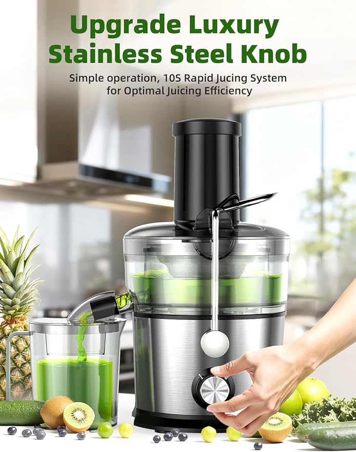 Extractor de Jugos Centrífugo 1200W con Boca Ancha 3 Pulgada miniatura 6