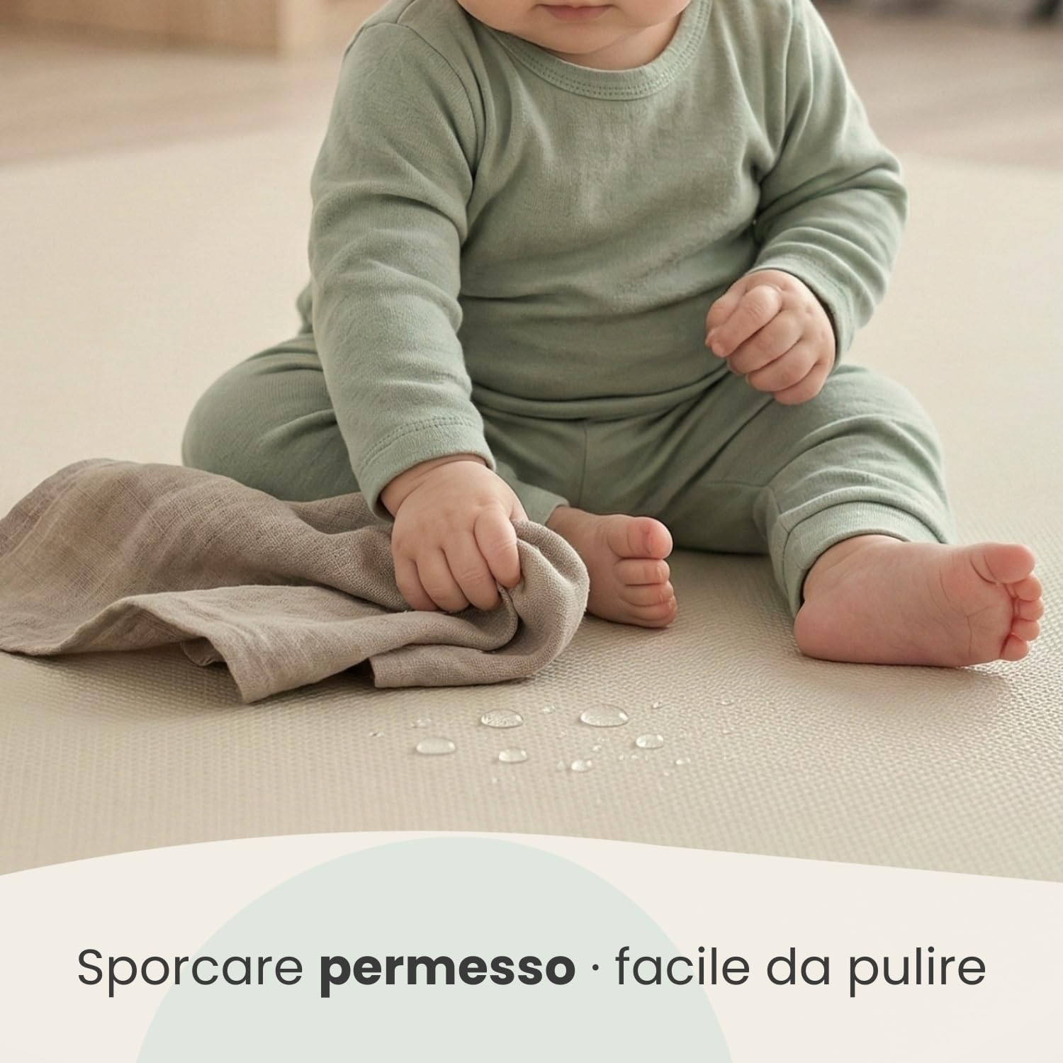 LittleTom 18 Pezzi Tappeto Puzzle per Bambini - Certificato TÜV - Piastrelle EVA con Bordi 30x30 cm - Pavimento Morbido e Antiscivolo - Superficie Puzzle Protettiva per la Cameretta e Gioco a Terra