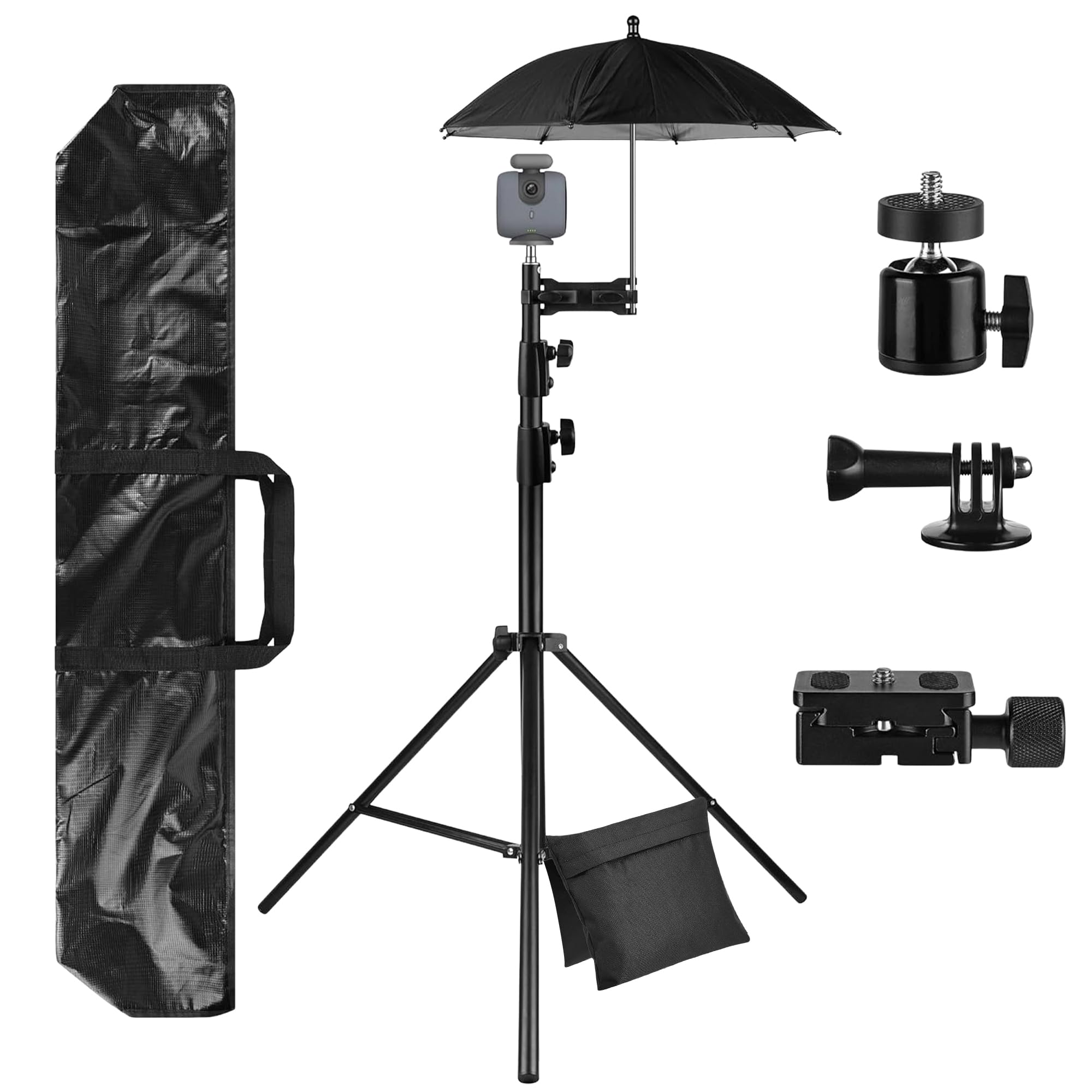 Geekria Trípode para cámara Deportiva Alto de 10 ft con Kit de Montaje, Soporte de grabación AI Ajustable para fútbol, 互換性 con XbotGo, Veo, Trace, Pixellot, Hudl, Ballercam, SOLOSHOT
