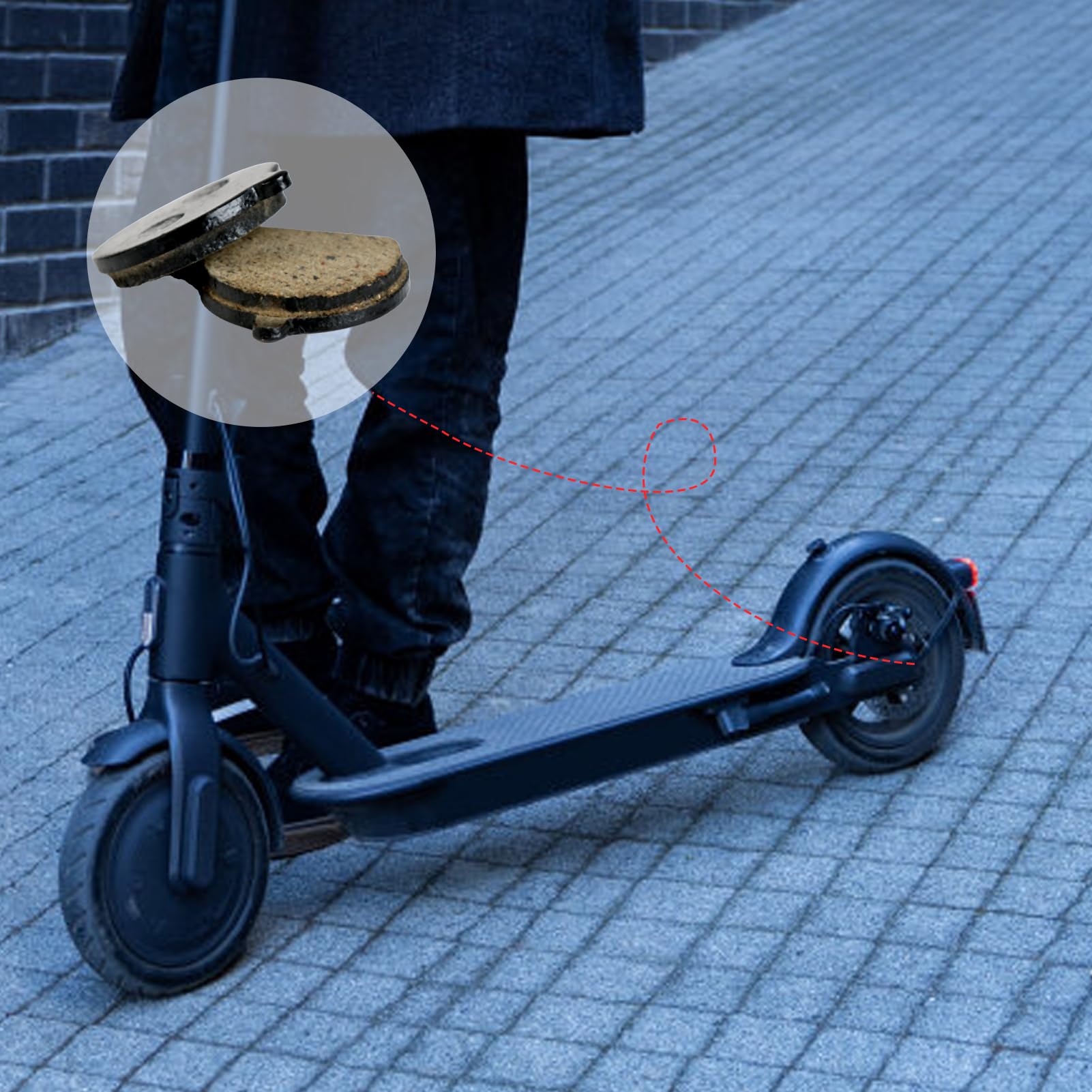 ZALOPA 2 Paar Halb-metallische Scheibenbremsbeläge Für Kugoo M4 Pro E-Scooter (Hinterrad)