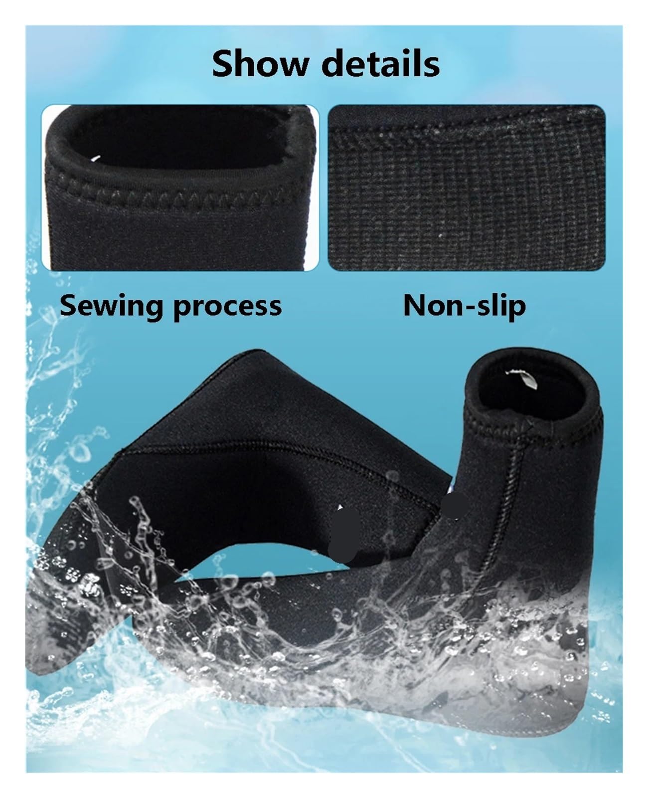 Scarpe e Calzini da Immersione in Neoprene 5 mm, Antiscivolo Spiaggia, Caldi Anti-pugnalata, Nuoto