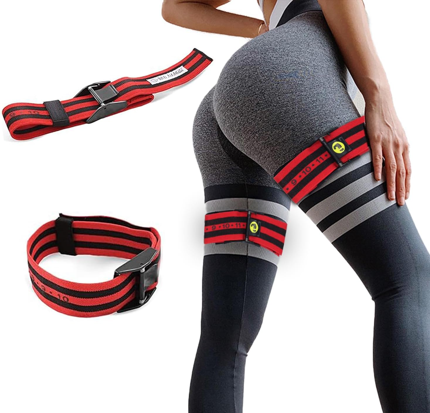 Occlusion Bands for Women Glutes & Hip Building, Blood Flow Resistance Bands for Buttock, Fitness, Occlusion Training, Booty Bands for Women Increase Muscle Mass in Women & Men