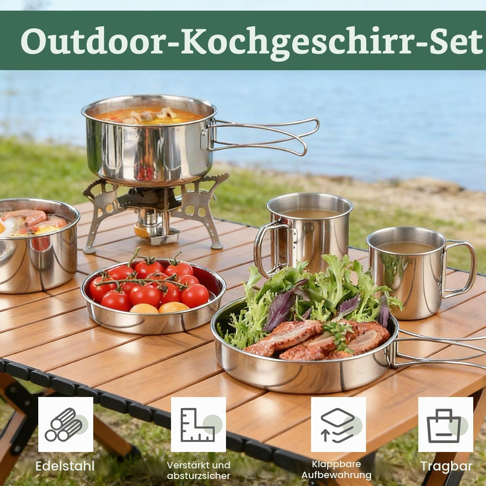 camping kochtopf set Kochgeschirr Set, 5-teiliges Edelstahl Camping Kochset, Camping Kochtopf, Kochgeschirr Kochset mit Deckel und Griff, Faltbar Und Stapelbar, Outdoor Camping Topf für Wandern Picknick,Reisen Sport & Freizeit Shoe size:45 RoadBIKE-Werkstatt: So stellen Sie Category:Fahrräder_Acros