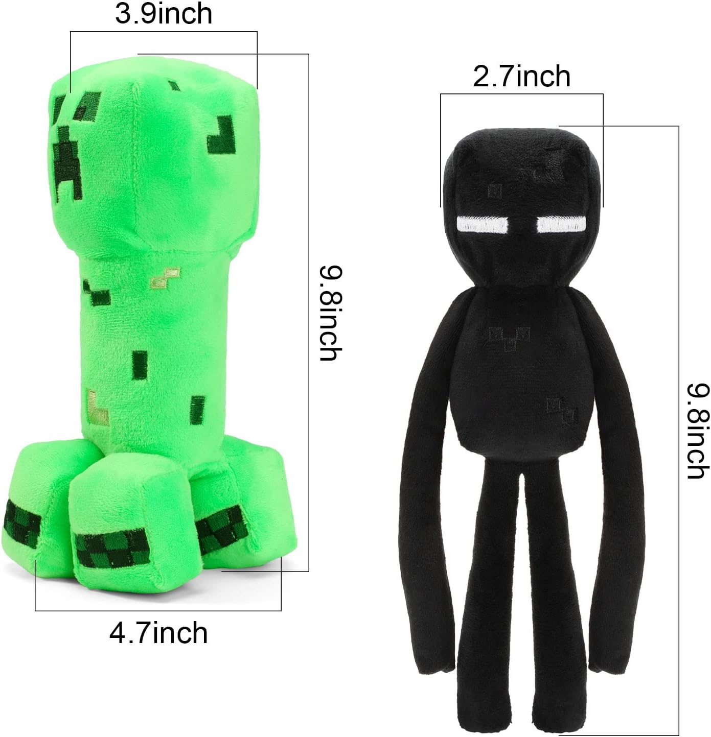 Buy 2 Pack Pixel Miner Creeper Plush 