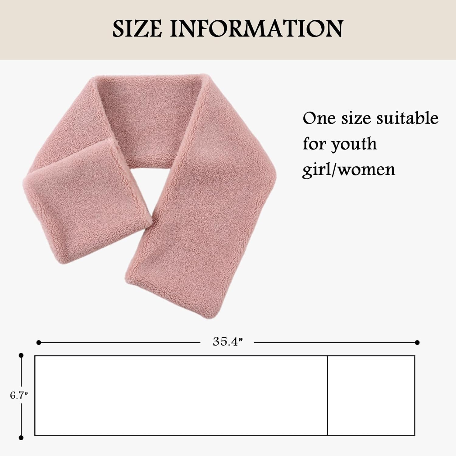 PESAAT Women Winter Scarf Fleece Lady Neck Warmer Classic Scarves for Girls Cold Weather - Image 6