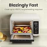 Air Fryer Toaster Oven Combo, Countertop Oven for Quick & Healthy Meals, Bake, Broil, Air Fry, Toast, and Bagel Functions, 450°F Max Temp, 4 Slice Toaster Oven Air Fryer Combo – Ivory — image 2