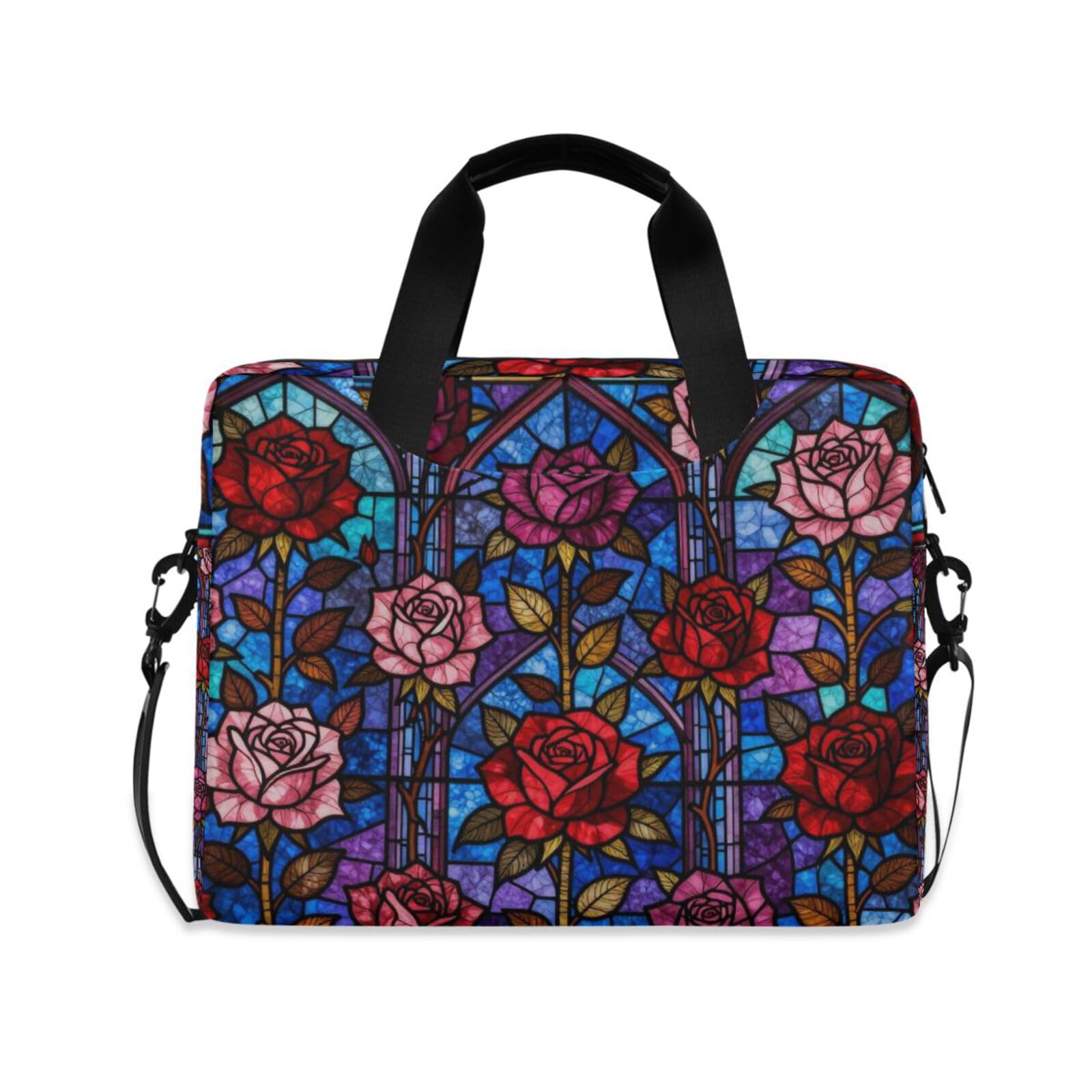Sacoche ordinateur portable 15,6 pouces rose vitrail porte-documents - 8