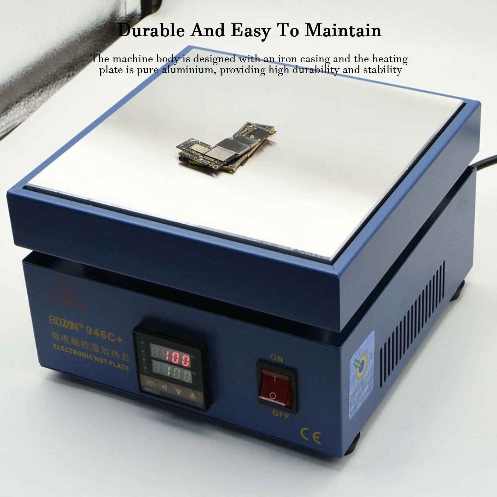 ZbOLi 850-W-Desktop-Handverpackungsmaschine, manuelle Umverpackungsmaschine mit dreidimensionalen Wärmeableitungslöchern, Zellophanverpackungsmaschine, kommerzielle Heizsiegelmaschine