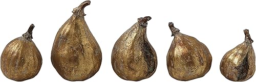 Miniatura 3 de Creative Co-Op Higos de resina con acabado dorado (juego de 5 piezas) Dorado,Plata,https://www.amazon.com/dp/undefined